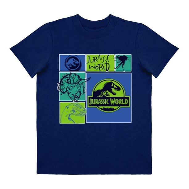 Playera Para Niño Jurassic World Jurassic World Cuello Redondo Manga Corta Talla 6 Azul Marino
