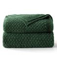 thumbnail image 3 of Whale Flotilla Knit Chenille Throw Blanket for Couch, Sofa, Bed, Soft Fuzzy Warm and Chunky, 50"x60", Deep Green, 3 of 9