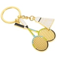 thumbnail image 2 of Badminton Ball Keychain Decorative Badminton Key Ring Badminton Key Chain, 2 of 7