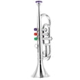thumbnail image 3 of 1Set Practical Simulation Music Saxophone Model for Children Stage Performance Prop Silver 34X11X9CM, 3 of 9