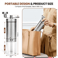 thumbnail image 4 of Manual Coffee Grinder,Stainless Steel Hand Coffee Grinder Manual with Foldable Handle,Adjustable Coffee Be, 4 of 7