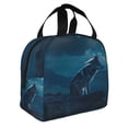 thumbnail image 2 of Salouo Lonely Night Wolf for Unisex Lunch Bag Leakproof Lunch Tote Large Capacity Reusable Insulated Lunch Box Cooler Lunch Container for Work/Office/Picnic/Travel-Black, 2 of 8