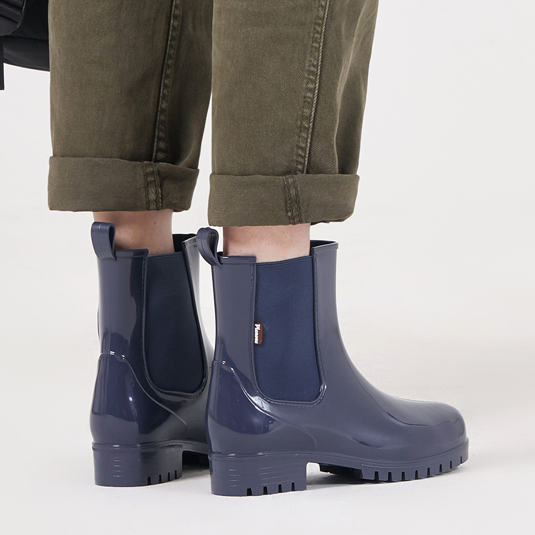 Planone Short rain Boots for Women and Waterproof Garden Shoes Anti-Slipping White Chelsea Rainboots for Ladies with Comfortable Insoles Stylish Light Ankle rain Shoes and Outdoor Work Shoes - image 5 of 8