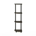 thumbnail image 4 of Furinno TURN-N-TUBE Wood 4-Tier Corner Display Rack in Dark Brown Grain/Black, 4 of 8