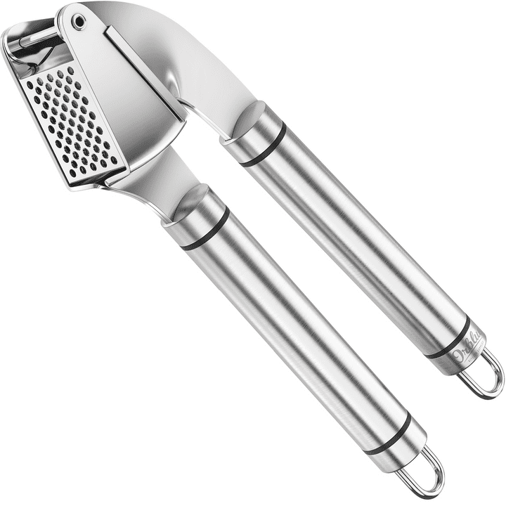 Stainless Steel Garlic Press/Rocker Garlic Crusher/ Garlic Peeler – Noble  Utensils-The Best for your Kitchen