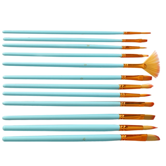 Paint Brush Set, Artist Paint Brush Set 12Pcs Ergonomic For Watercolor