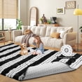 thumbnail image 2 of CozyDesg Soft Area Rugs for Living Room Bedroom,Large Rug Fluffy Fuzzy Shag Shaggy Soft Plush Carpet,Indoor Floor Carpet for Dining Room Home Decor,Black & White, 2 of 7