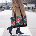 thumbnail image 4 of FORMRS Canvas Laptop Tote Bag for Women with 15.6" Computer Compartments Shoulder Handbag, Christmas Themed Leaves, 4 of 7