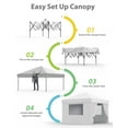 thumbnail image 2 of Danolapsi 10x10 Pop Up Canopy Tent with 4 Sidewalls，Commercial Waterproof Canopy with 50+ Protection, Windproof Design, and Roller Bag，Ideal for Outdoor Events, Weddings, and Parties, 2 of 6