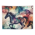 thumbnail image 5 of PRATYUS Multi Size Bedroom Tapestry Watercolor-Colorful-Horse Wall Decor Wall Hanging Tapestry For Dorm Living Room Painting, 5 of 6