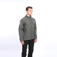 thumbnail image 6 of IROINNID Men's Storm Jacket Long Sleeve Solid Color Comfy Waterproof Outdoor Soft Warm Fleece Sport Stand-up Collar Jacket, 6 of 9