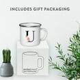 thumbnail image 4 of Koyal Wholesale Stainless Steel Campfire Coffee Mug, Blush Floral Monogram, Letter U, 4 of 5
