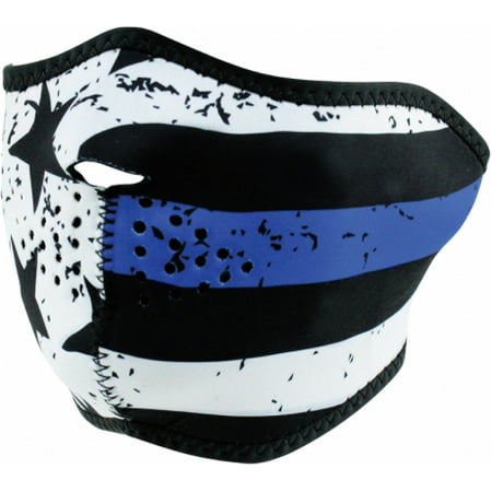 Zan Headgear Half Mask, Neoprene, Thin Blue Line Half Mask,