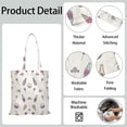 thumbnail image 5 of Cartoon Print Reusable Tote Bag - Cute Kawaii Doodle Design, Funny Graffiti-Style Characters & Playful Sketch Art, Cheerful Happy Vibes for Grocery Shopping., 5 of 7