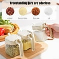 thumbnail image 4 of Glass Spice Jars with Flip Lid Sealed Containers Kitchen Pantry Storage Organizer for Spices Herbs Seasonings, 4 of 6