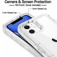 thumbnail image 3 of For Apple iPhone 12 Pro Max Pro 6.7 inch Transparent Defender Armor Hybrid Case Cover Clear, 3 of 6