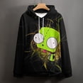 thumbnail image 4 of Invader Zim Hoodie 3D Print Pullover Hooded Long Sleeve Sweatshirts Tops Blouse with Pocket for Mens Womens, 4 of 8
