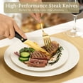 thumbnail image 2 of Astercook 25-Piece Gold Silverware Set with Steak Knives, Flatware Tableware Set for 4, Great Food-Grade Stainless Steel Cutlery Set, Mirror Polished Dining Utensils Set, Perfect for Home Restaurant, 2 of 7