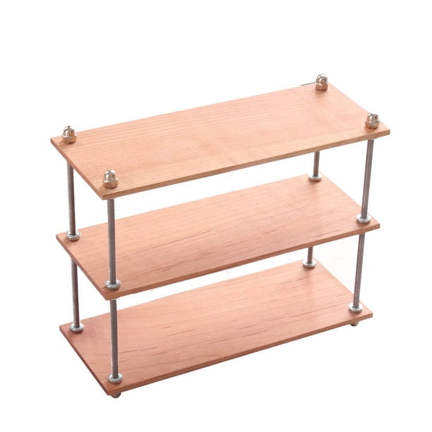 Estante de almacenamiento de alimentos y juegos en miniatura, estantería de almacenamiento, minimodelo de madera de cerezo, 1:6 puntos, muebles para casa de muñecas bjd, bricolaje