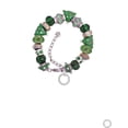 thumbnail image 2 of Silvertone Corinthians 13:4 Eternity Ring Green Christmas Bead Bracelet, 2 of 4