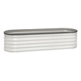 thumbnail image 4 of Dextrus Outdoor Raised Garden Bed Kit, Large Galvanized Metal Patio Planter Box with Safety Rubber and Gloves,Ideal for Plants Vegetables Flowers - 6.5 x 2 x 1.4 FT,White, 4 of 6