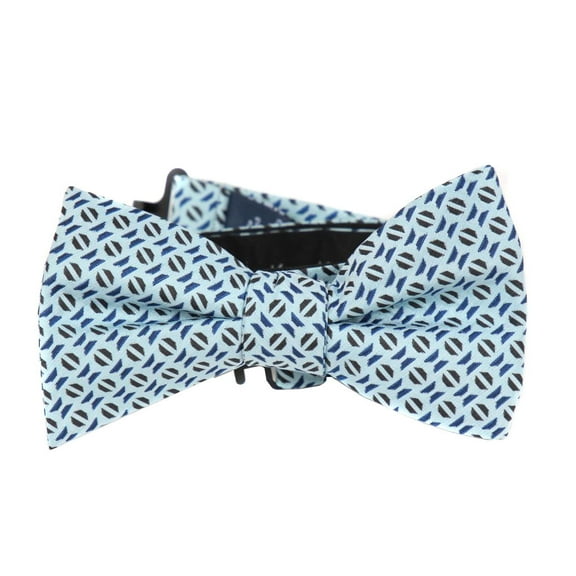 BuyYourTies - PBTZ-101 - Pre Tied Bow Tie Blue Gray