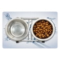 thumbnail image 1 of Winter Pet Mat for Food and Water, Dramatic Landscape of Snowy Mountains Snow Boarding and Pine Tree, Non-Slip Rubber Mat for Dogs and Cats, 18" X 12", by Ambesonne, 1 of 1