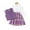 Purple, variant on Bnwani Long Sleeve Sets for Toddler Waistcoat Cute Lattice Tops And Skirt Set 2 pieces Purple Size 3-4t