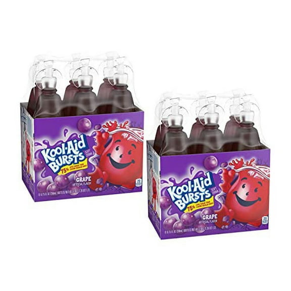 Kool-Aid Bursts, Grape, 6.75 Oz, 6 Ct (Pack of 2)