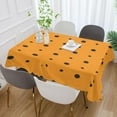 thumbnail image 5 of Coolnut Unbreakable Square Tablecloths with Dust and Wrinkle Resistance-54x72In, Orange and Black Dots Wedding Kitchen Picnic Buffet Holiday Party House Decor, 5 of 7