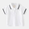 thumbnail image 2 of CMSHTD Polo Shirts for Boys Toddler Short Sleeve Summer, Kidss T-Shirt Children Tops for School & Uniform & Daily Wear, Baby Boys Clothes, White Size 2, 2 of 5