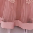 thumbnail image 6 of Girls Spaghetti Strap Dress, Thin Strap Flower Girl Dress with Floral Print, Elegant Tulle Party Gown for Wedding, Birthday and Special Occasions, Age 3-12 Years Pink 130, 6 of 8