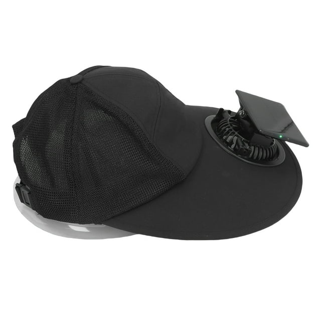 Sombrero De Ventilador Solar, Cómodo Sombrero De Sol Con Ventilador De Control De Voz AI, Mezcla De Algodón Y Poliéster Con Ala Ajustable Para Senderismo