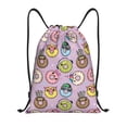 thumbnail image 1 of Xecao Cute Donuts Pattern Sports Drawstring Backpack - String Swim Gym Bag with Wet Proof Pocket for Women&Men-Small, 1 of 6