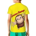 thumbnail image 2 of Curious George Novelty Shirt for Boys 3D Printed T-Shirt Fashion Tees Cool Merch for Kids, 2 of 5