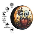 thumbnail image 6 of DouZhe Waterproof Spare Tire Cover, Zombie Skull Love Prints Adjustable Wheel Covers Fit for Jeep Trailer RV SUV Car, 16 inch, 6 of 7