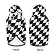 thumbnail image 2 of Harlequin Pattern Black And White Dog Hoodie Pet Coat for Medium and Large Dogs Daily Use Small, 2 of 7