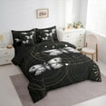 thumbnail image 3 of Feelyou Hippie Moth Butterfly Bedding Comforter Set 7pcs, Mystic Moon Galaxy King Bedding Sets, Black White Bohemian Style Reversible Bed Sheets, Super Cozy Room Decor, 3 of 7