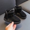 thumbnail image 5 of CAICJ98 Girls Snow Boots Slip Resistant Outdoor Warm Ankle Winter Shoes for Toddler Boys Black (Toddler/Little Kid/Big Kid),3, 5 of 7