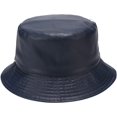 thumbnail image 5 of CoCopeaunts Leather Bucket Hat Casual Outdoor Cool Sunscreen Fisherman Hats Street Activities Hiking Fishing Folding Bucket Cap, 5 of 8