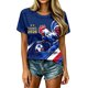 thumbnail image 4 of Women's Football Graphic T-Shirt, Round Neck Soccer Fans T-Shirt, Casual Short Sleeve Tops for Football Supporters, Graphic Tee for Soccer Tournament 2026 Light Blue Size: 3XL, 4 of 7