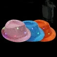 thumbnail image 6 of UJNDER Bucket Hats Sequin Glow Jazz Hat Performance Props Cowboy Hat for Festivals Parties and Events Pink, 6 of 8