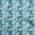 thumbnail image 1 of oneOone Cotton Jersey Aqua Blue Fabric Kids Floral Fabric For Sewing Printed Craft Fabric By The Yard 58 Inch Wide, 1 of 4