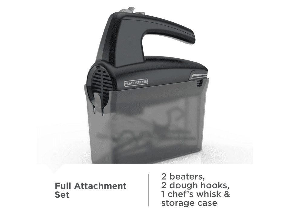 Open Box BLACK+DECKER 5-Speed Hand Mixer, Black, MX410B