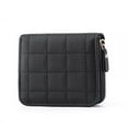 thumbnail image 1 of Fashion Mini Wallet Short Coin Purse Solid Leather Women Card Holder Small Black, 1 of 7