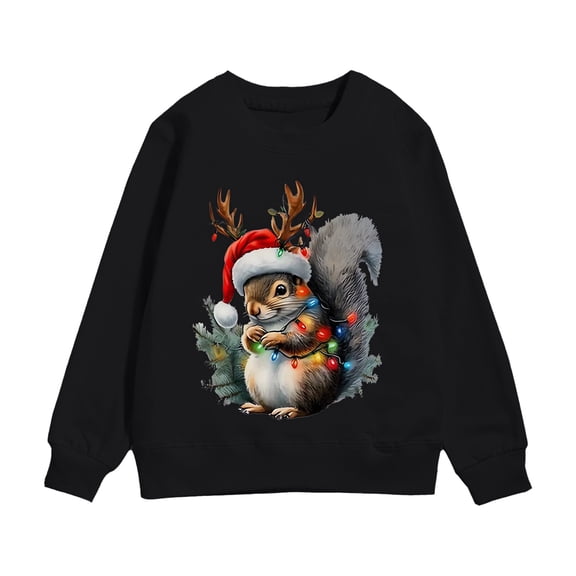 Tisuna Kids Boys Sweatshirts Child Classic Long Sleeve Sweatshirt Teen And Youth Animals Print Daily Wear Outfits Size 18-24 Months