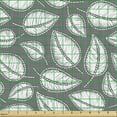 thumbnail image 2 of Ambesonne Nature Art Fabric by the Yard Upholstery, Botanical Leaf Design, 5 Yards, Grey and White, 2 of 5