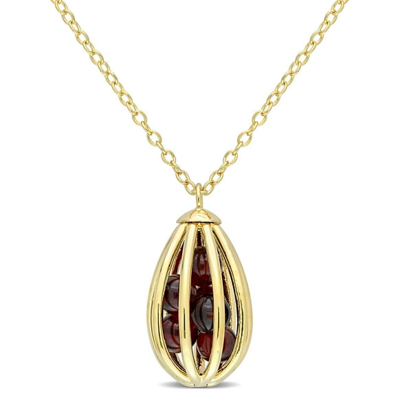 Everly Women's 3.6CT TGW Garnet Sterling Silver Pendant