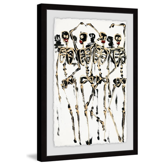 MARMONT HILL - Handmade Skeleton Crew Framed Print 12 x 18
