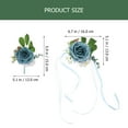 thumbnail image 2 of Raindrops Elegant Corsage and Boutonniere Set Plastic Sky-Blue Weddings 1 Set, 2 of 6
